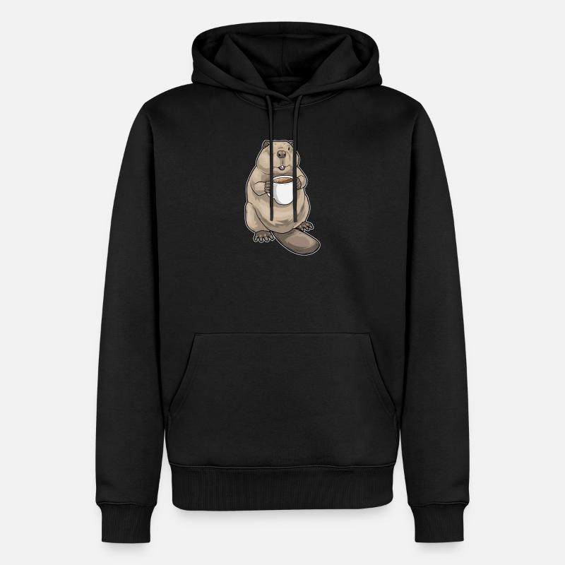 Tasse de café Beaver - Sweat à capuche Premium bio Homme - noir
