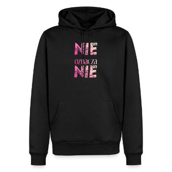 Nein heißt nein polnisch Feminismus Geschenkidee - Männer Premium Bio Hoodie - Schwarz - Vorne - Nico (187cm)