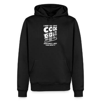 Don't Always Code Programmer - Men’s Premium Organic Hoodie - black - Front - Nico (187cm)