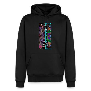 Sabre Laser Turquoise 10t 4000 - Sweat à capuche Premium bio Homme - noir - Devant - Nico (187cm)