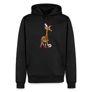 Giraffe Fan Netherlands - Men’s Premium Organic Hoodie - black - Front - Nico (187cm)