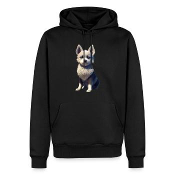 Alaskan Klee Kai Hund - Alaskan Klee Kai - Männer Premium Bio Hoodie - Schwarz - Vorne - Nico (187cm)