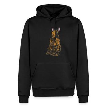 Schildpatt Katze Tortoiseshell Cat Tortie - Männer Premium Bio Hoodie - Schwarz - Vorne - Nico (187cm)