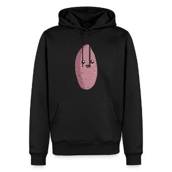 Légumes-racines de patates douces - Sweat à capuche Premium bio Homme - noir - Devant - Nico (187cm)