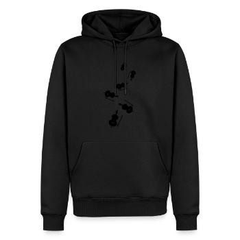 Violin Instrument - Herre Premium økologisk hoodie - sort - Foran - Nico (187cm)