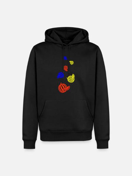 Melon fruit - Men’s Premium Organic Hoodie - black