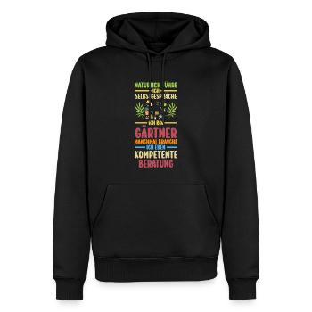 Gartenarbeit Garten Gärtnern Geschenk - Männer Premium Bio Hoodie - Schwarz - Vorne - Nico (187cm)