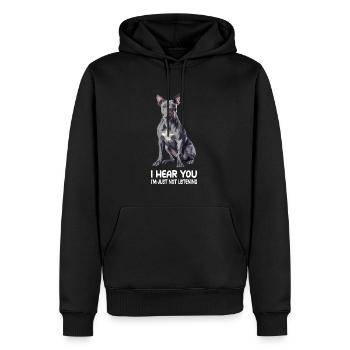 Cane corso - Sweat à capuche Premium bio Homme - noir - Devant - Nico (187cm)