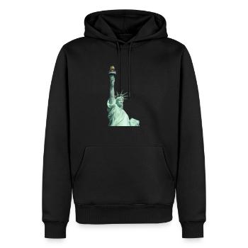 Statue de la Liberté Illustration - Sweat à capuche Premium bio Homme - noir - Devant - Nico (187cm)