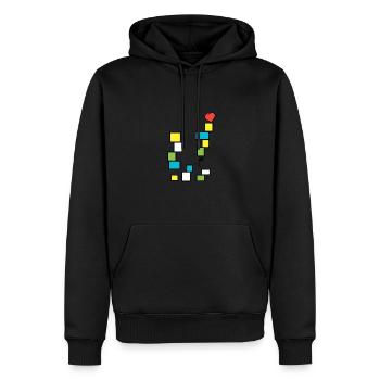 Kuoro Tür Paket - Männer Premium Bio Hoodie - Schwarz - Vorne - Nico (187cm)