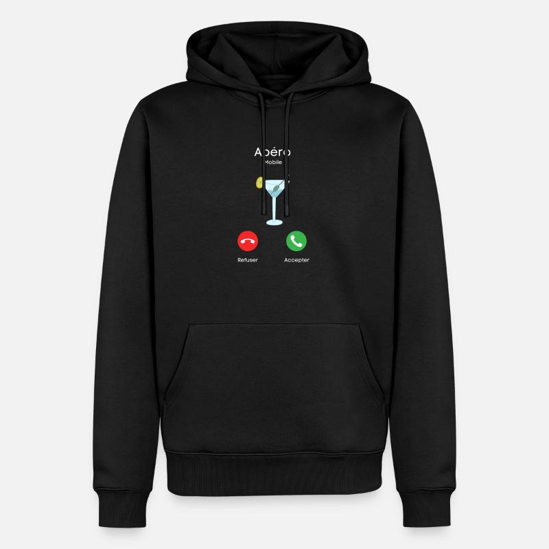 appel de l'apéro - Sweat à capuche Premium bio Homme - noir