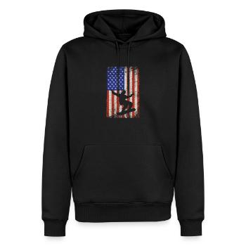 Snowboarding Snowboarder Vintage Wintersport - Männer Premium Bio Hoodie - Schwarz - Vorne - Nico (187cm)