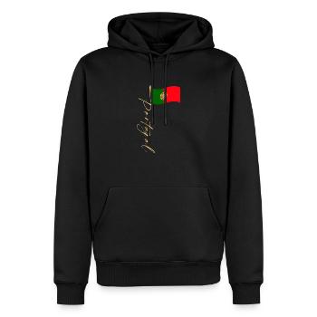 Portugal Landesfarben Herkunft Lissabon Reise - Männer Premium Bio Hoodie - Schwarz - Vorne - Nico (187cm)