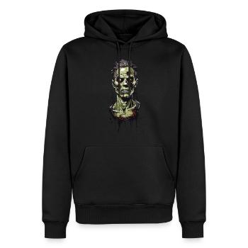 Horror Film Nacht Zombie Ghul Halloween - Männer Premium Bio Hoodie - Schwarz - Vorne - Nico (187cm)