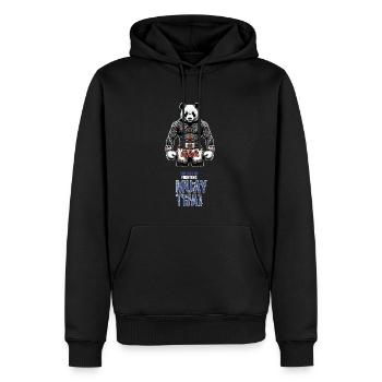 Muay Thai Kickboxen und Thaiboxen panda - Männer Premium Bio Hoodie - Schwarz - Vorne - Nico (187cm)