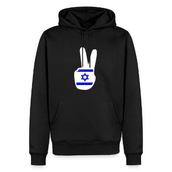 Israel - Männer Premium Bio Hoodie - Schwarz - Vorne - Nico (187cm)