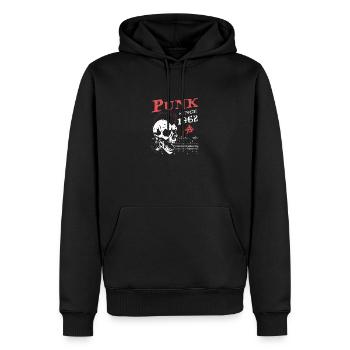 62 Jahre alt und immer noch Punk, Punks Not Dead, Punk - Männer Premium Bio Hoodie - Schwarz - Vorne - Nico (187cm)