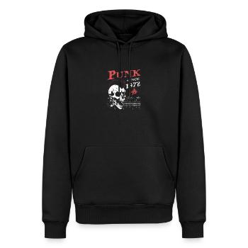52 Jahre alt und immer noch Punk, Punks nicht tot, Punk - Männer Premium Bio Hoodie - Schwarz - Vorne - Nico (187cm)