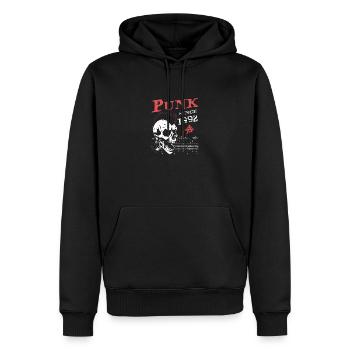 32 Jahre alt und immer noch Punk, Punks nicht tot, Punk - Männer Premium Bio Hoodie - Schwarz - Vorne - Nico (187cm)