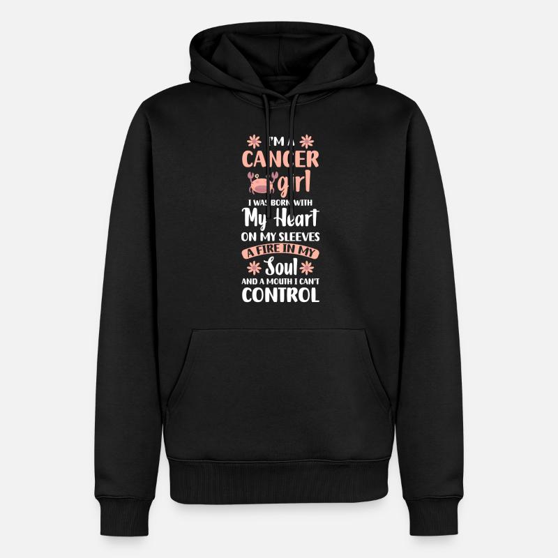 Krebs Astrologie Wasser Jupiter - Männer Premium Bio Hoodie - Schwarz