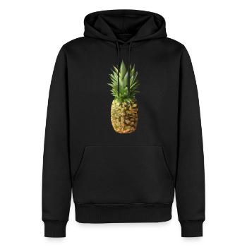 Ananas - Sweat à capuche Premium bio Homme - noir - Devant - Nico (187cm)