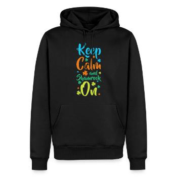 Kleeblatt Motivation Geld Lebensfreude - Männer Premium Bio Hoodie - Schwarz - Vorne - Nico (187cm)