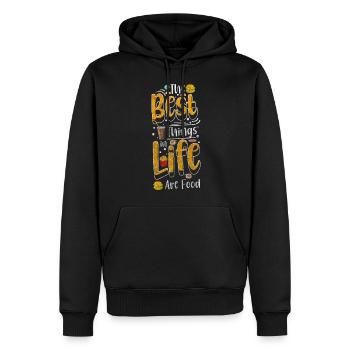 Mahlzeit Hotel - Männer Premium Bio Hoodie - Schwarz - Vorne - Nico (187cm)