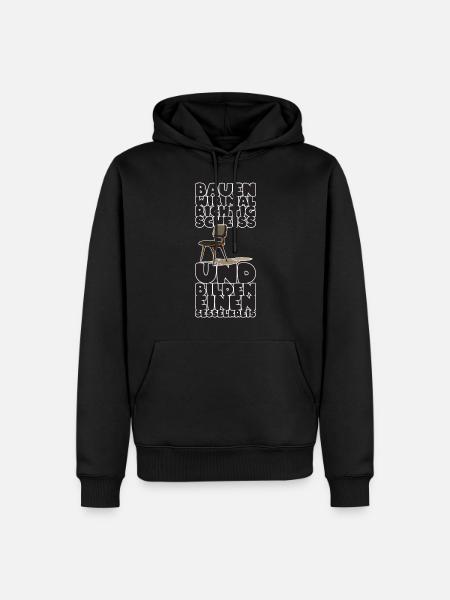 Sesselkreis - Herre Premium økologisk hoodie - sort