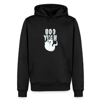 Boo oui - fantôme mignon - Sweat à capuche Premium bio Homme - noir - Devant - Nico (187cm)