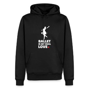 Ballett Liebe - Männer Premium Bio Hoodie - Schwarz - Vorne - Nico (187cm)
