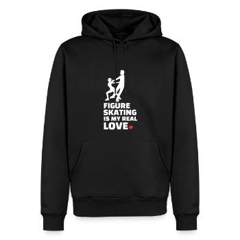 Patinage artistique - Sweat à capuche Premium bio Homme - noir - Devant - Nico (187cm)