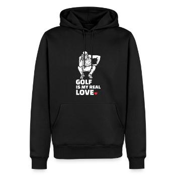 Ich Liebe Golf - Männer Premium Bio Hoodie - Schwarz - Vorne - Nico (187cm)