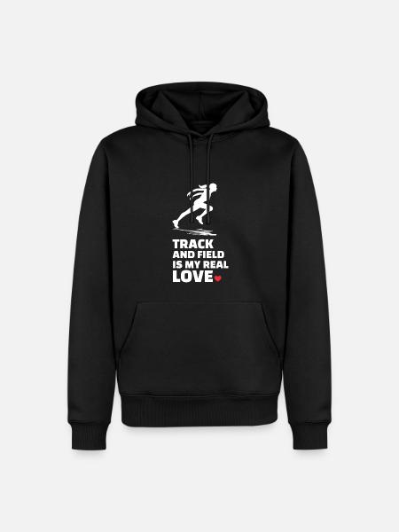 I love athletics - Men’s Premium Organic Hoodie - black