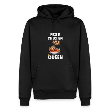 Lustiges gebratenes Huhn Frau Mädchen Geschenk - Männer Premium Bio Hoodie - Schwarz - Vorne - Nico (187cm)