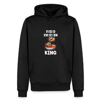 Lustiges gebratenes Huhn Mann Junge Geschenk - Männer Premium Bio Hoodie - Schwarz - Vorne - Nico (187cm)