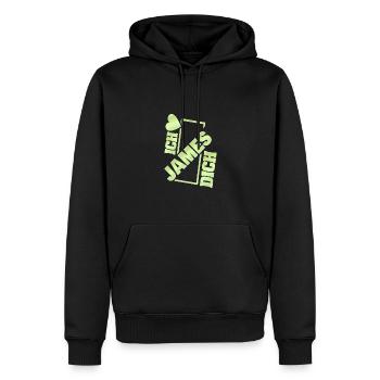 Liebespaar James - Männer Premium Bio Hoodie - Schwarz - Vorne - Nico (187cm)