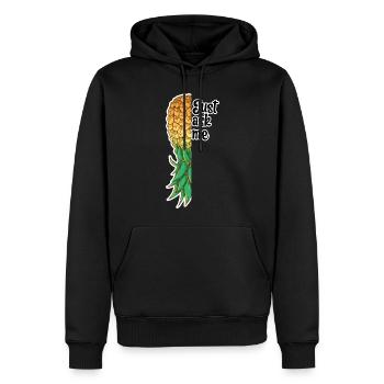 Upside Down Pineapple Swinger Just ask me Ananas - Männer Premium Bio Hoodie - Schwarz - Vorne - Nico (187cm)