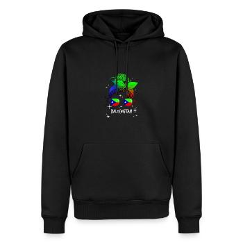 Baloutchistan - Sweat à capuche Premium bio Homme - noir - Devant - Nico (187cm)
