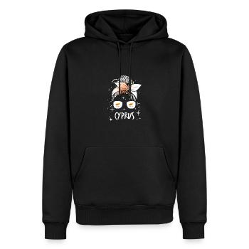 Zypern - Männer Premium Bio Hoodie - Schwarz - Vorne - Nico (187cm)