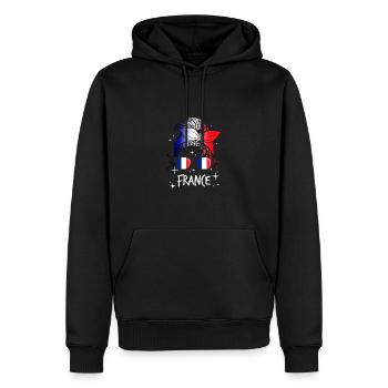 Frankreich - Männer Premium Bio Hoodie - Schwarz - Vorne - Nico (187cm)