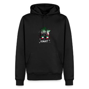 Kuwait - Männer Premium Bio Hoodie - Schwarz - Vorne - Nico (187cm)