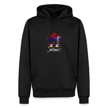 Artsakh - Sweat à capuche Premium bio Homme - noir - Devant - Nico (187cm)