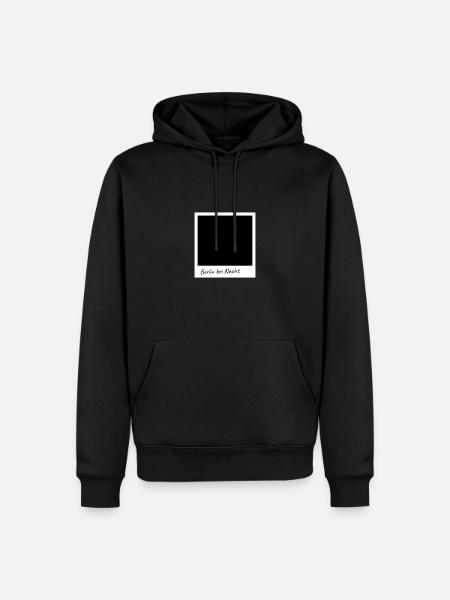 Berlin bei Nacht - Männer Premium Bio Hoodie - Schwarz