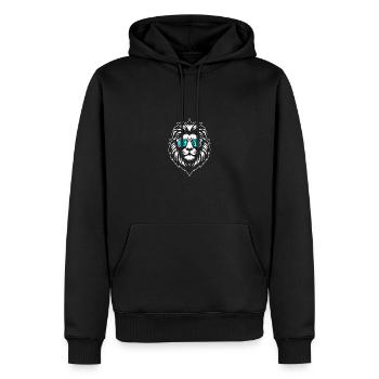 Leo David - Men’s Premium Organic Hoodie - black - Front - Nico (187cm)