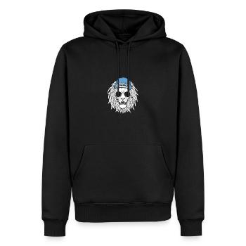 Löwe Johannes - Männer Premium Bio Hoodie - Schwarz - Vorne - Nico (187cm)