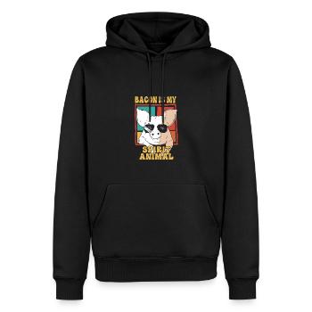 Le bacon est mon animal d’âme Drôle d’amateur de bacon - Sweat à capuche Premium bio Homme - noir - Devant - Nico (187cm)