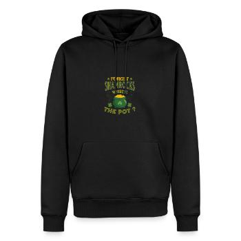 Oubliez les trèfles Où est le pot de la Saint-Patrick - Sweat à capuche Premium bio Homme - noir - Devant - Nico (187cm)