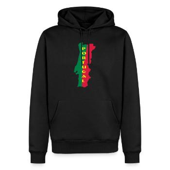 PORTUGAL_carta - Sweat à capuche Premium bio Homme - noir - Devant - Nico (187cm)