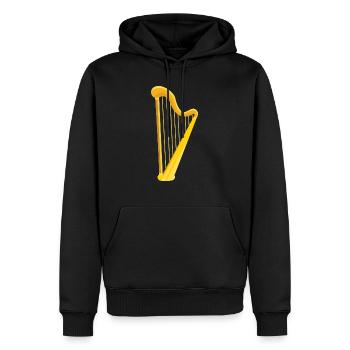 Harpe - Sweat à capuche Premium bio Homme - noir - Devant - Nico (187cm)