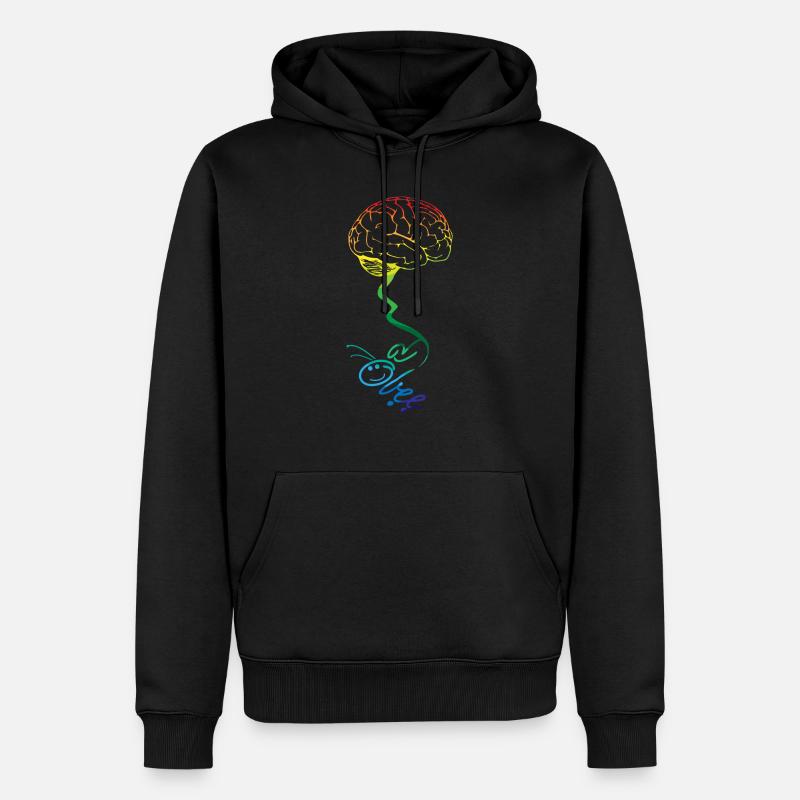 Brain Bee - Männer Premium Bio Hoodie - Schwarz